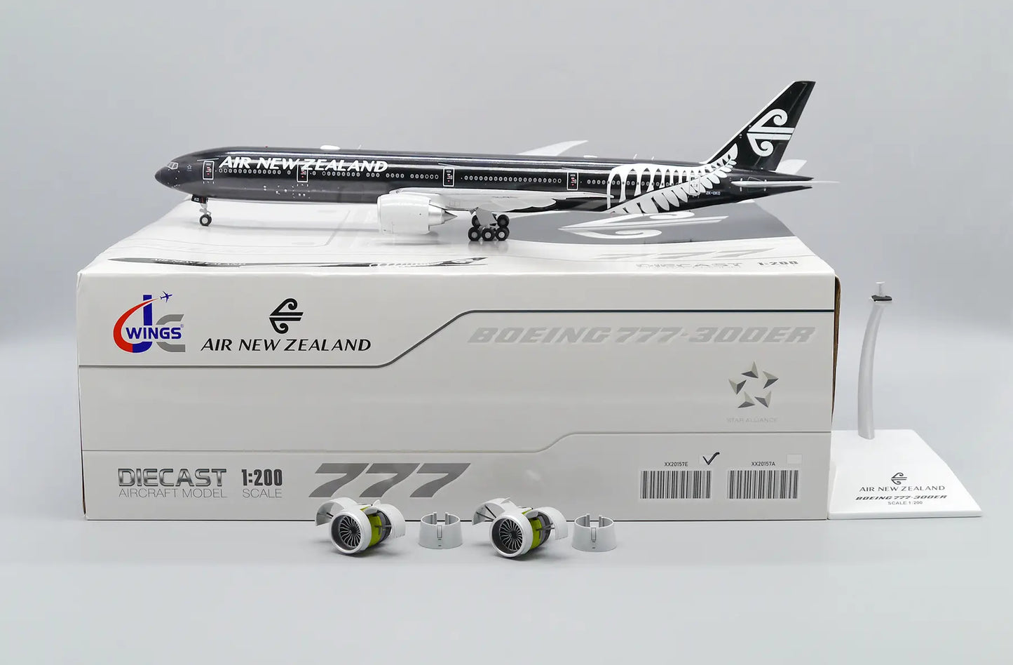 JC WINGS B777-300ER AIR NEW ZEALAND "ALL BLACKS" (ADVANCED ENGINE OPTION) REG: ZK-OKQ