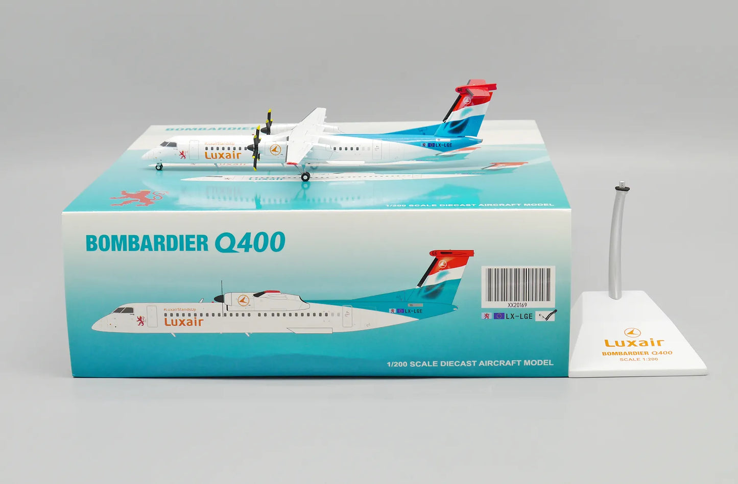 JC WINGS BOMBARDIER DASH 8-Q400 LUXAIR "LUXAIR STANDS UP" REG: LX-LGE