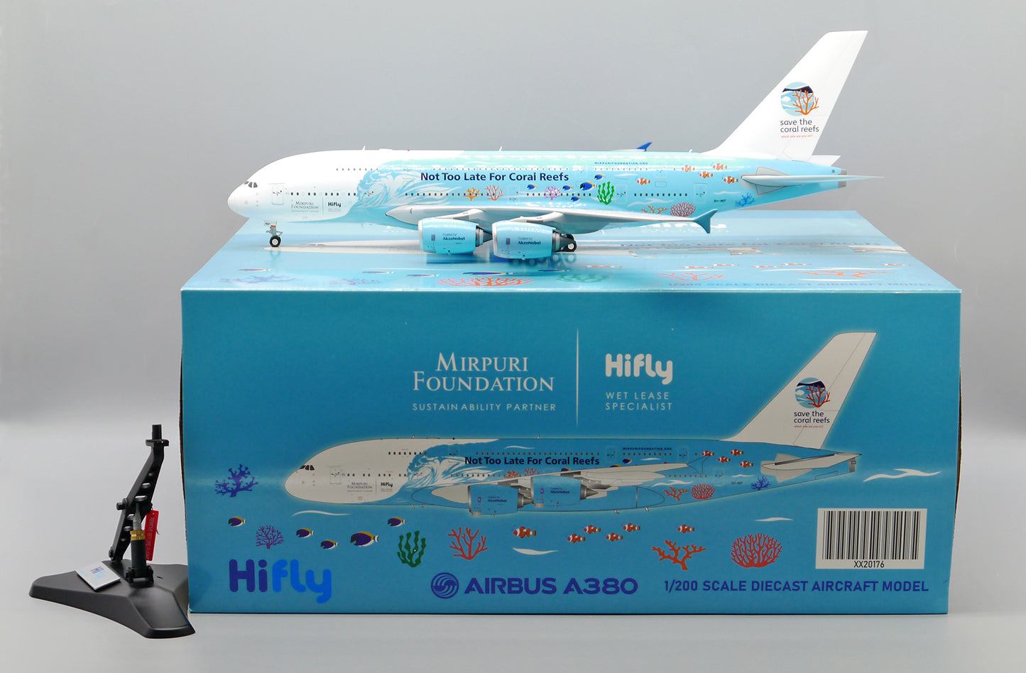 JCWINGS  A380 HIFLY "SAVE THE CORAL REEFS" REG: 9H-MIP