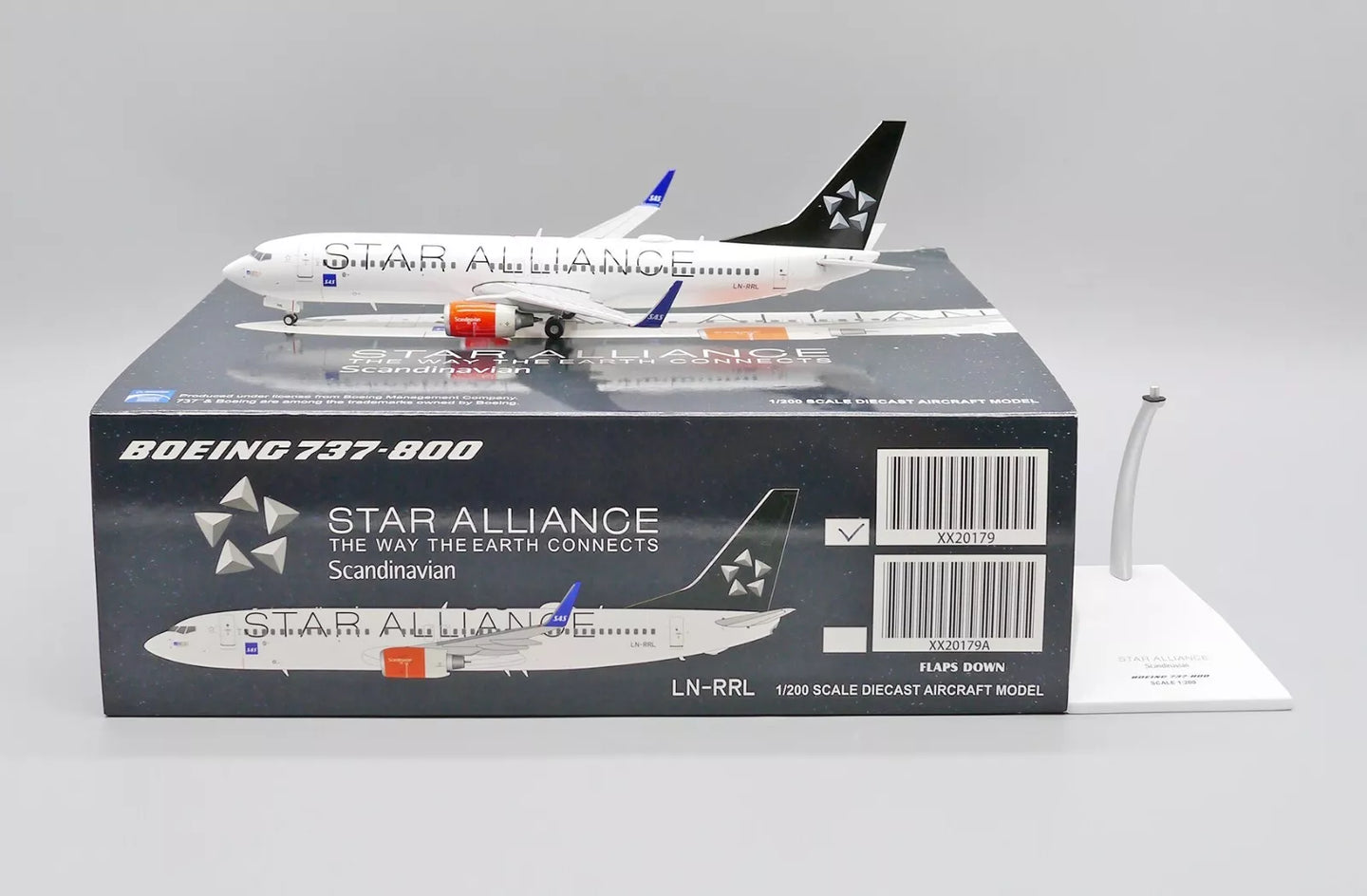 JC WINGS B737-800 SAS SCANDINAVIAN AIRLINES "STAR ALLIANCE" REG: LN-RRL