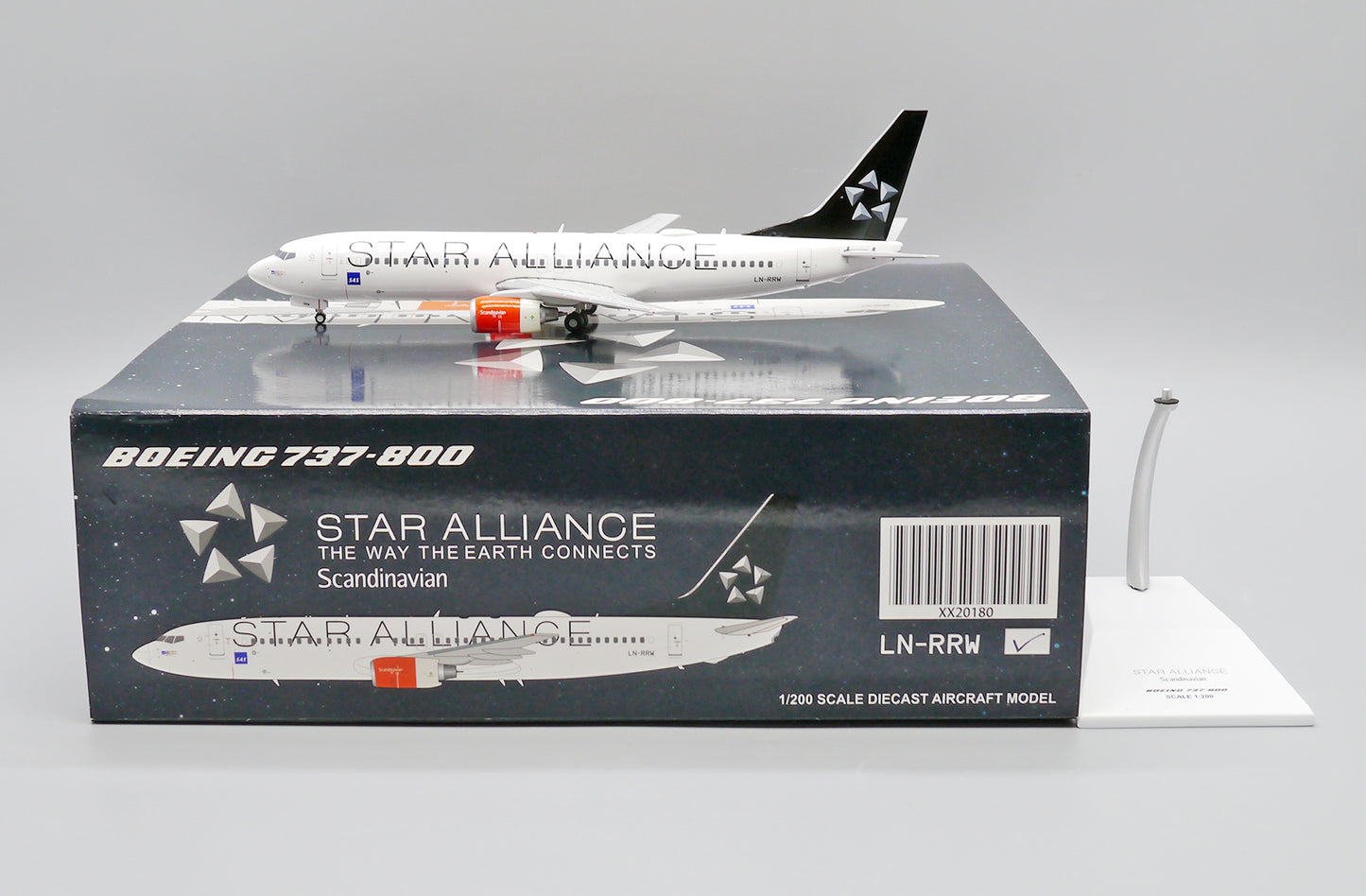 JC WINGS B737-800 SCANDINAVIAN AIRLINES (SAS) "STAR ALLIANCE" REG: LN-RRW