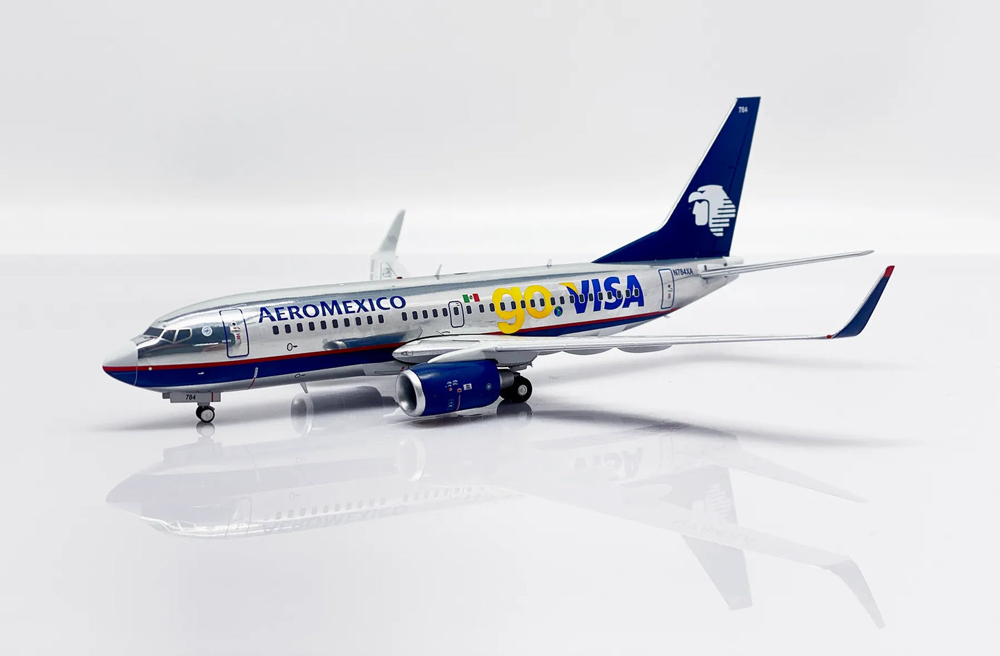 JC WINGS B737-700 AEROMEXICO "GO VISA" (POLISHED) REG: N784XA