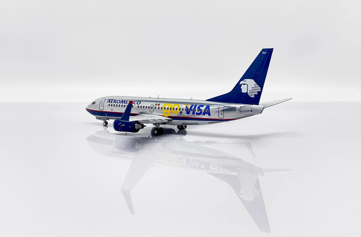 JC WINGS B737-700 AEROMEXICO "GO VISA" (POLISHED) REG: N784XA