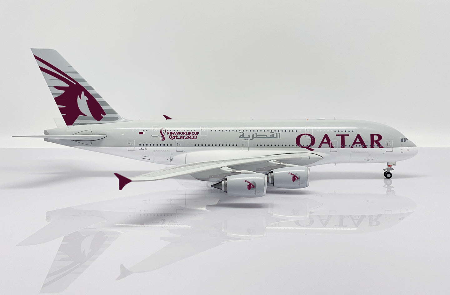 JC WINGS A380 QATAR AIRWAYS "WORLD CUP 2022" REG: A7-APJ