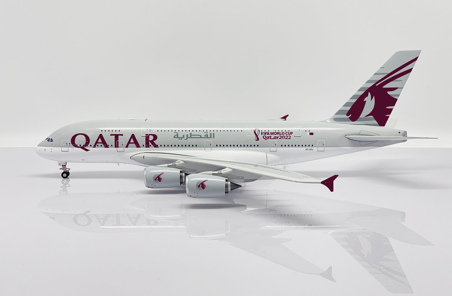 JC WINGS A380 QATAR AIRWAYS "WORLD CUP 2022" REG: A7-APJ