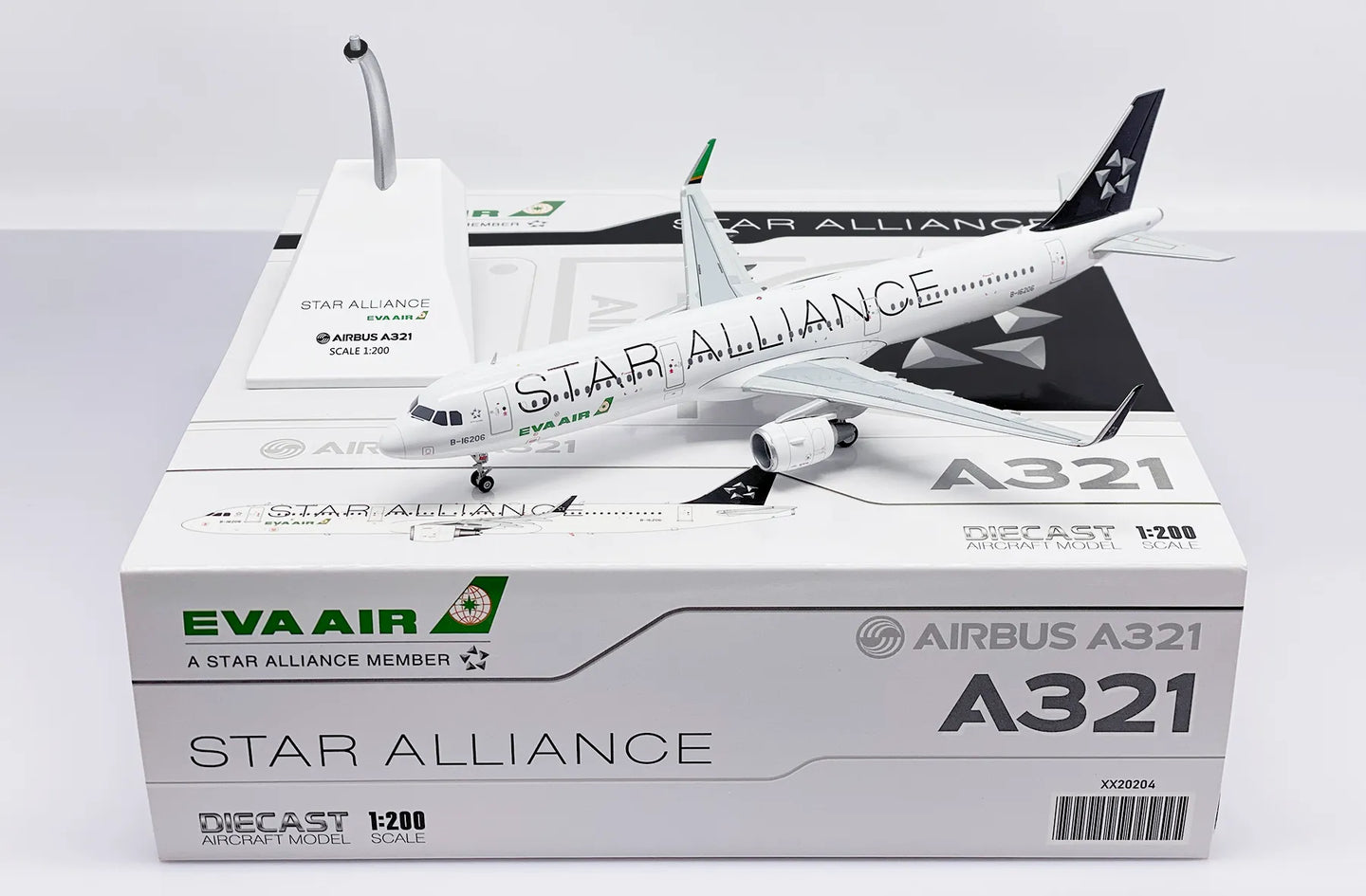 JC WINGS A321 EVA AIR "STAR ALLIANCE" REG: B-16206
