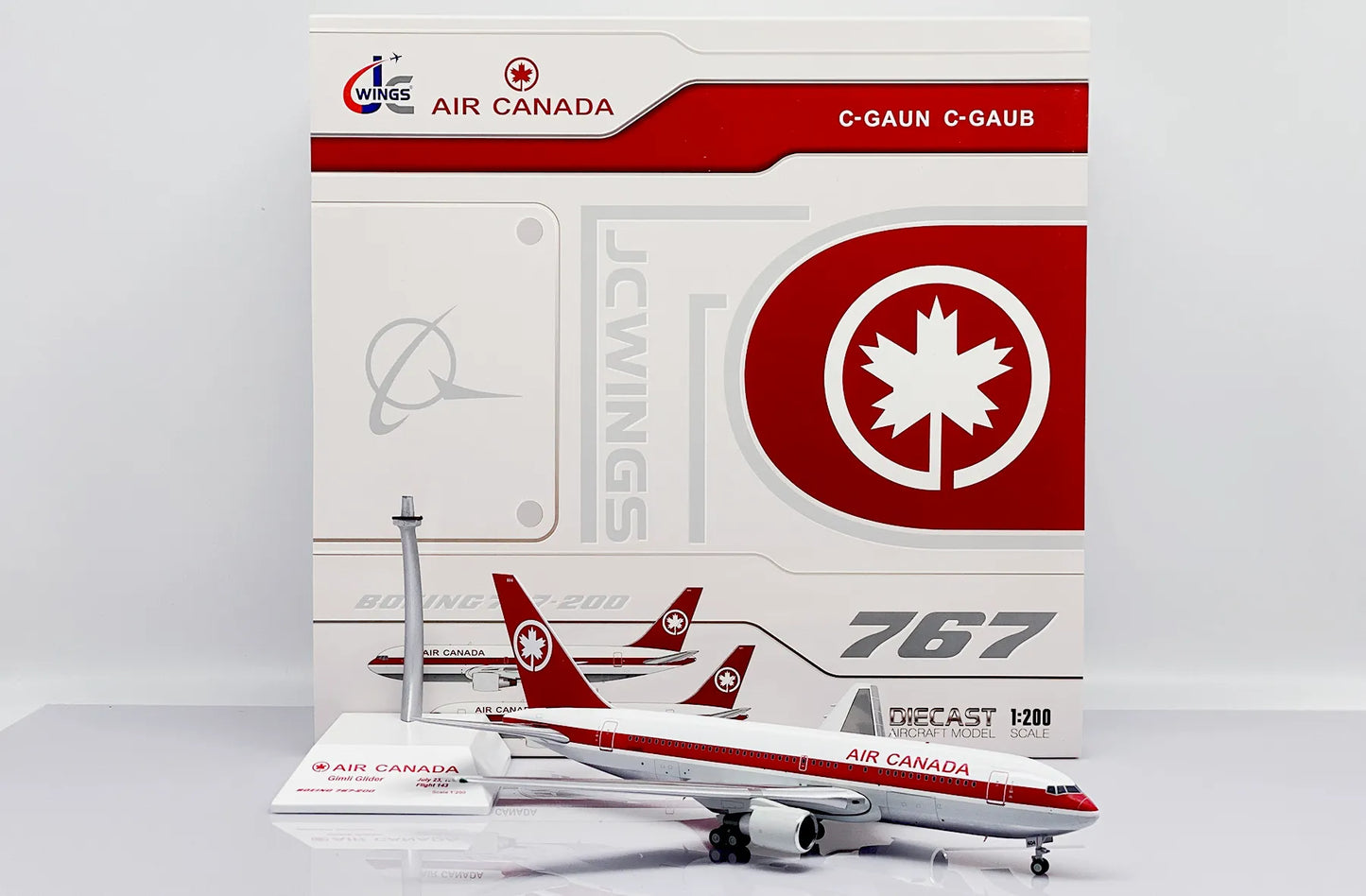 JC WINGS B767-200 AIR CANADA "GIMLI GLIDER" (POLISHED) REG: C-GAUN