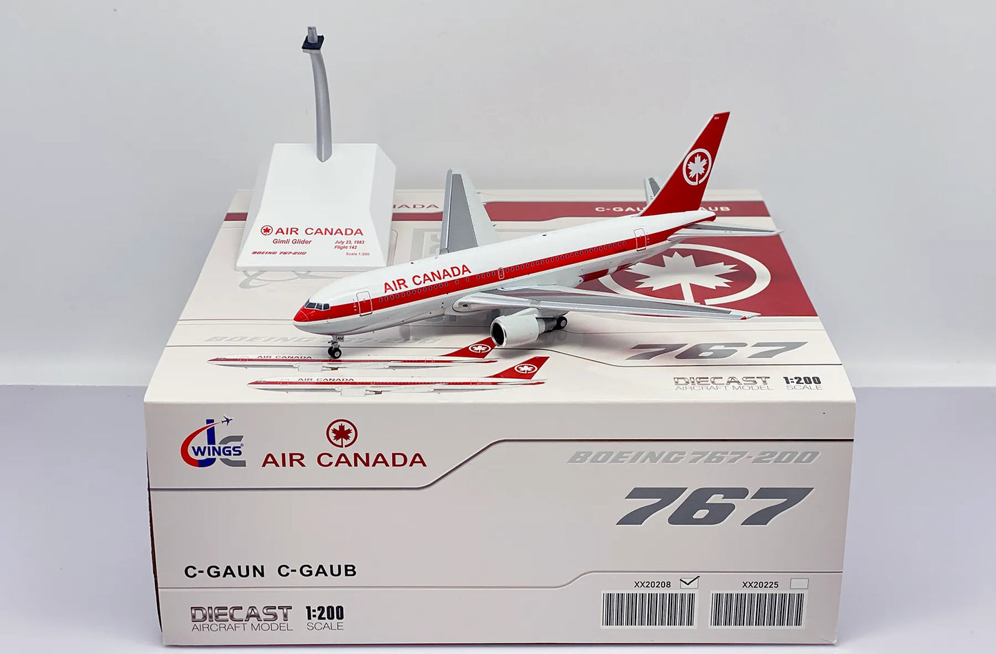 JC WINGS B767-200 AIR CANADA "GIMLI GLIDER" (POLISHED) REG: C-GAUN