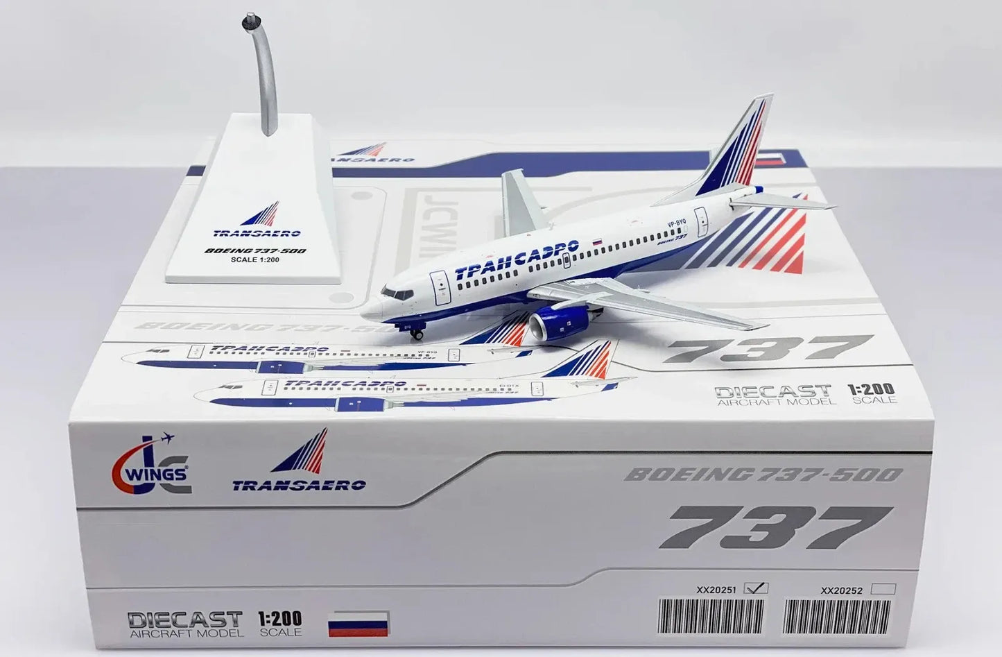 JC WINGS B737-500 TRANSAERO REG: VP-BYQ