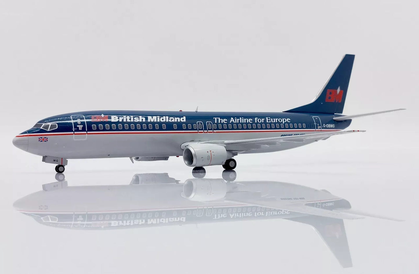JC WINGS B737-400 BRITISH MIDLAND AIRWAYS "THE AIRLINE FOR EUROPE" REG: G-OBMG