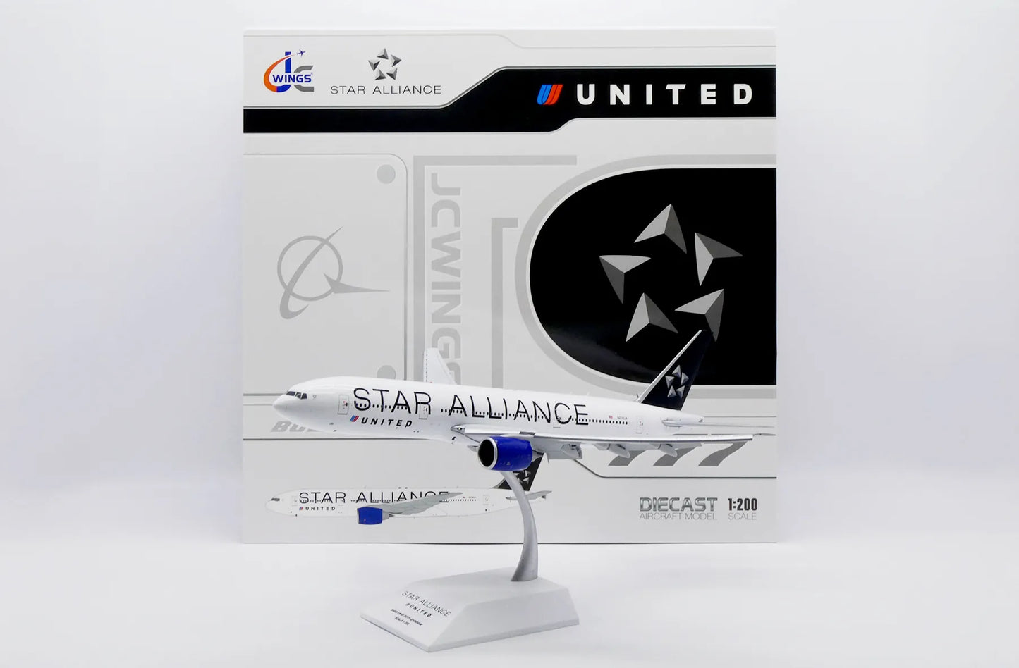 JC WINGS B777-200ER UNITED AIRLINES "STAR ALLIANCE" (FLAPS DOWN) REG: N218UA
