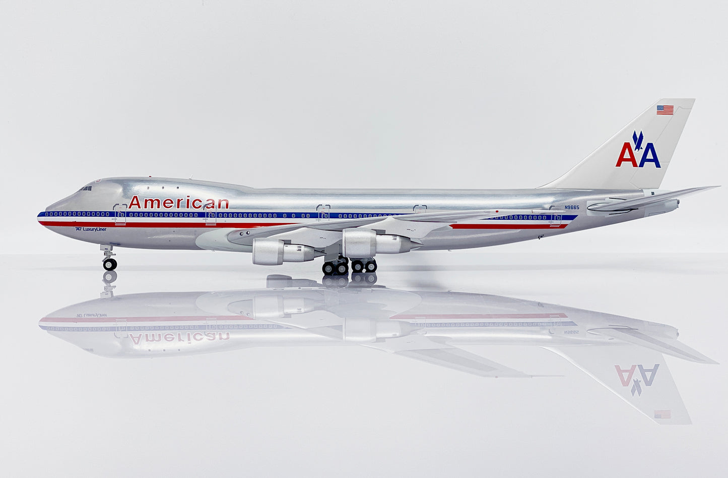 JC WINGS B747-100 AMERICAN AIRLINES POLISHED REG: N9665