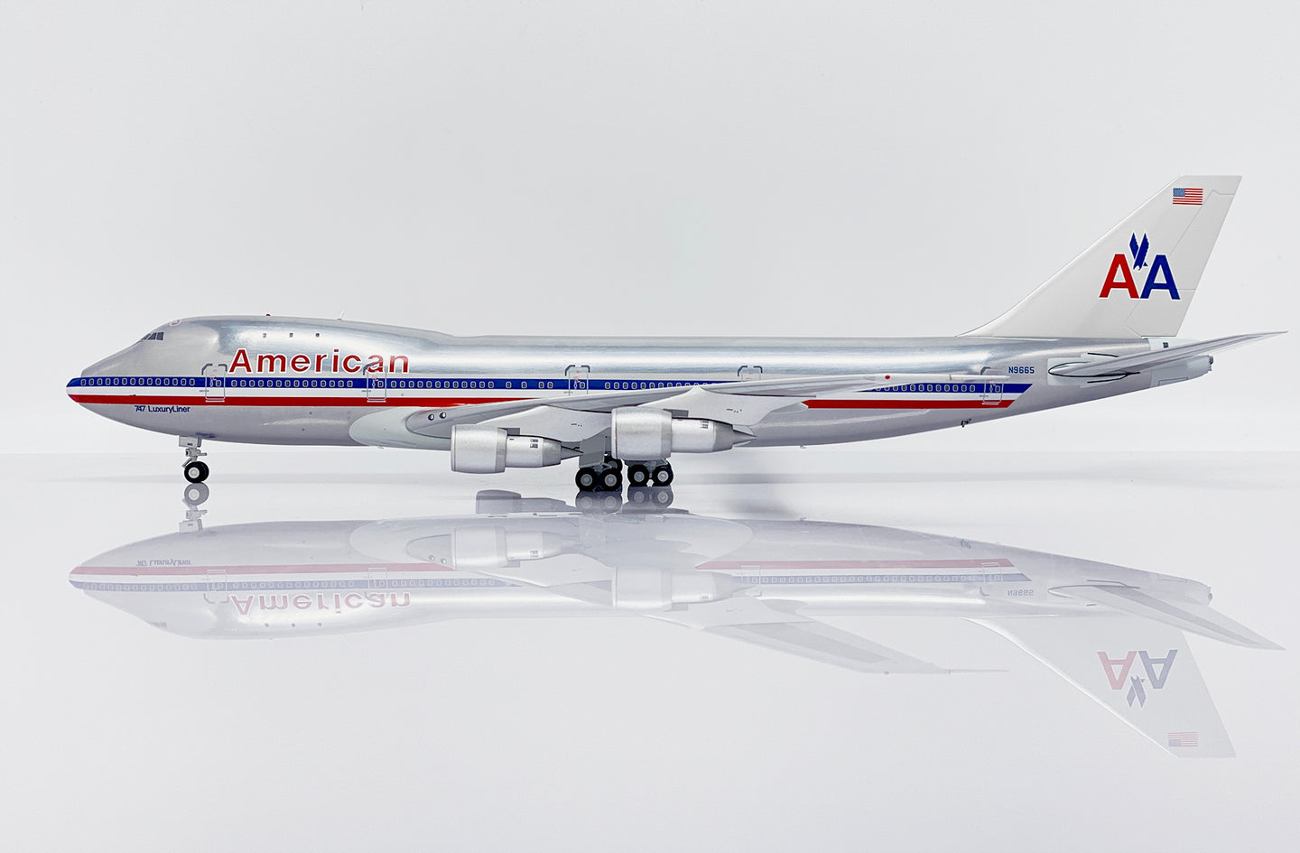 JC WINGS B747-100 AMERICAN AIRLINES POLISHED REG: N9665