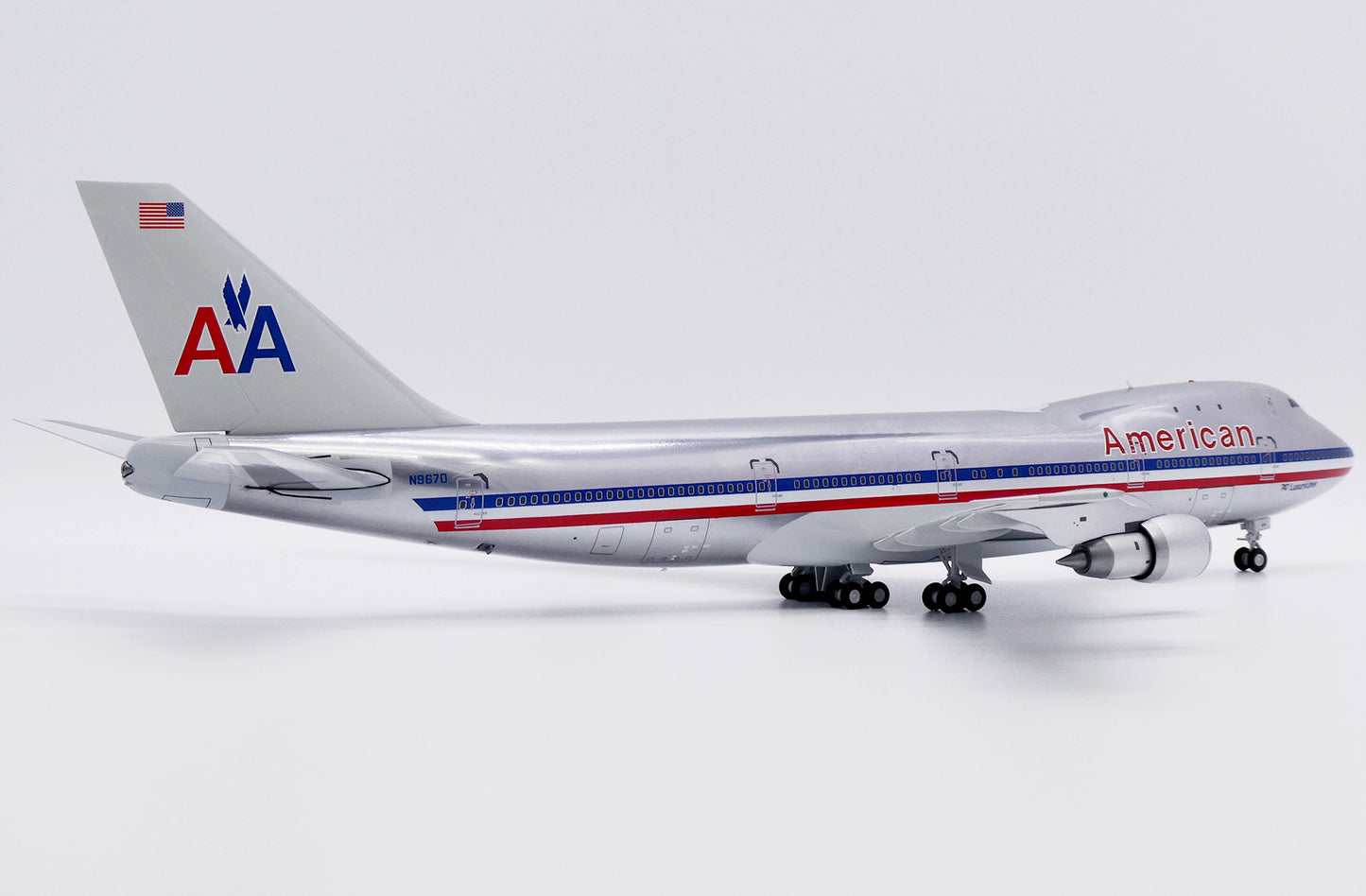 JC WINGS B747-100 AMERICAN AIRLINES (POLISHED) REG: N9670