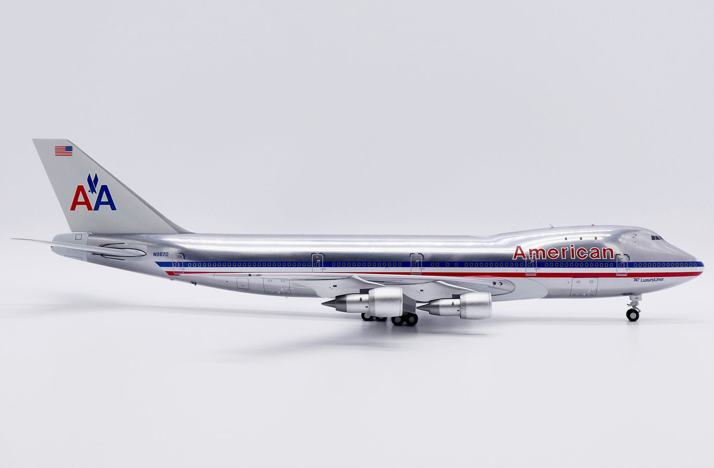 JC WINGS B747-100 AMERICAN AIRLINES (POLISHED) REG: N9670