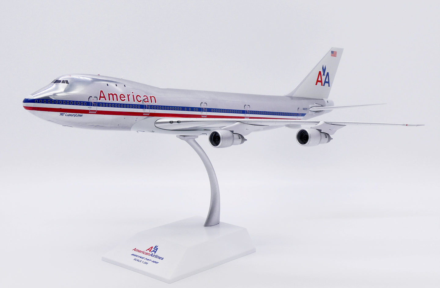 JC WINGS B747-100 AMERICAN AIRLINES (POLISHED) REG: N9670
