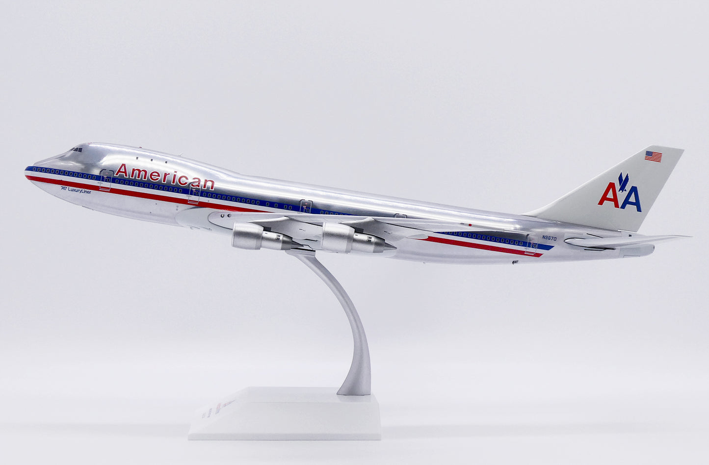 JC WINGS B747-100 AMERICAN AIRLINES (POLISHED) REG: N9670