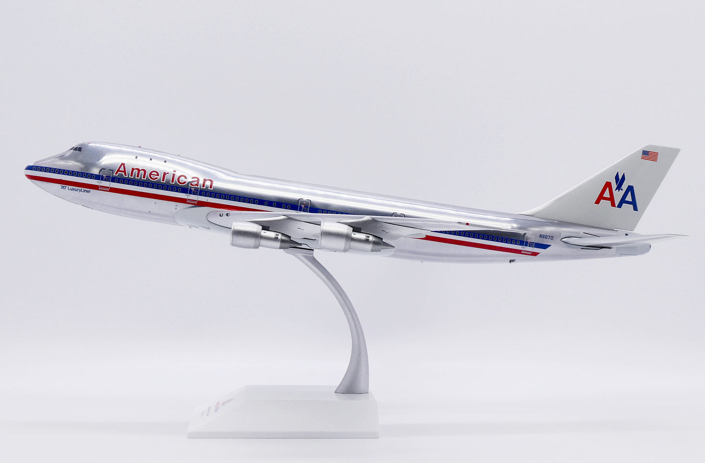 JC WINGS B747-100 AMERICAN AIRLINES (POLISHED) REG: N9670