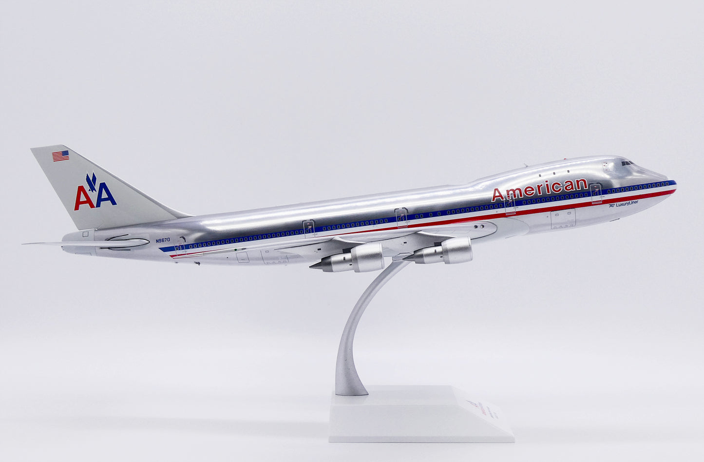 JC WINGS B747-100 AMERICAN AIRLINES (POLISHED) REG: N9670