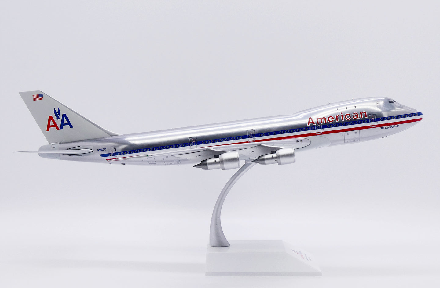 JC WINGS B747-100 AMERICAN AIRLINES (POLISHED) REG: N9670