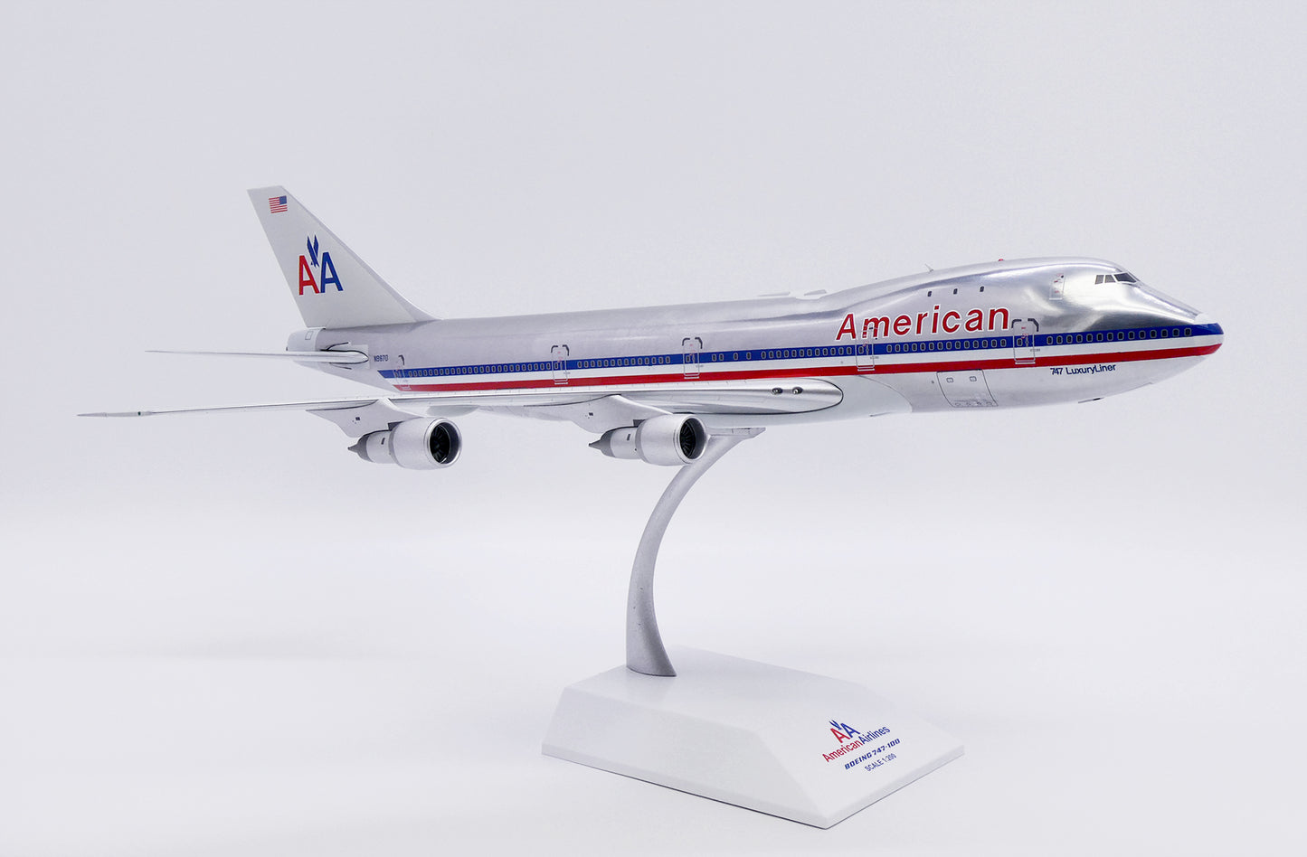 JC WINGS B747-100 AMERICAN AIRLINES (POLISHED) REG: N9670