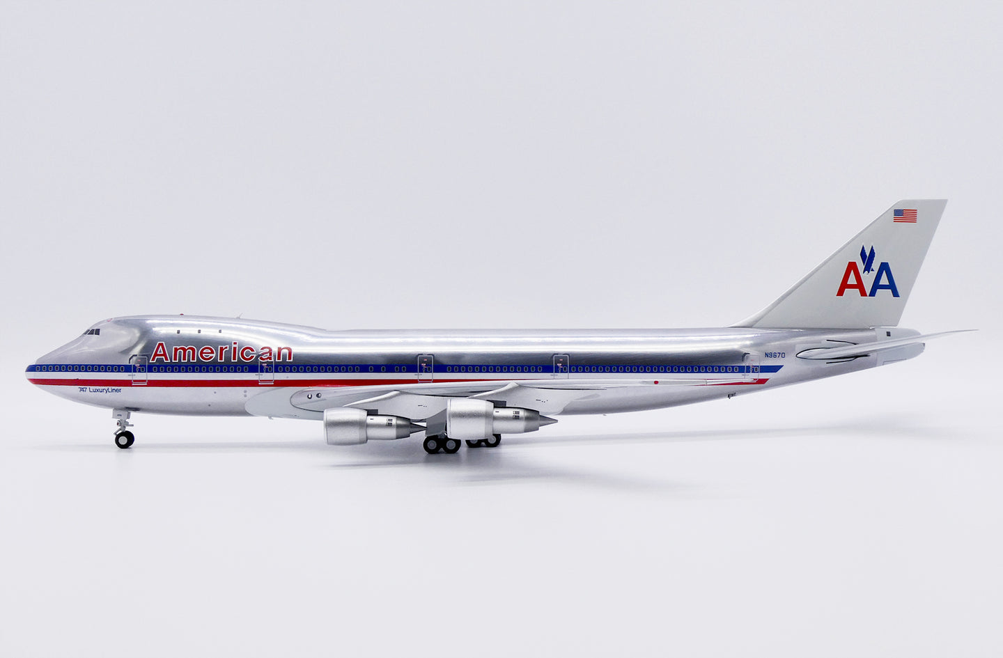 JC WINGS B747-100 AMERICAN AIRLINES (POLISHED) REG: N9670