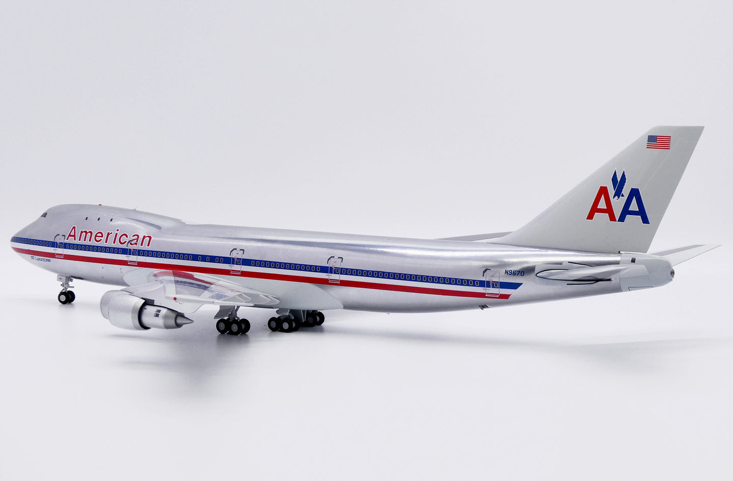 JC WINGS B747-100 AMERICAN AIRLINES (POLISHED) REG: N9670