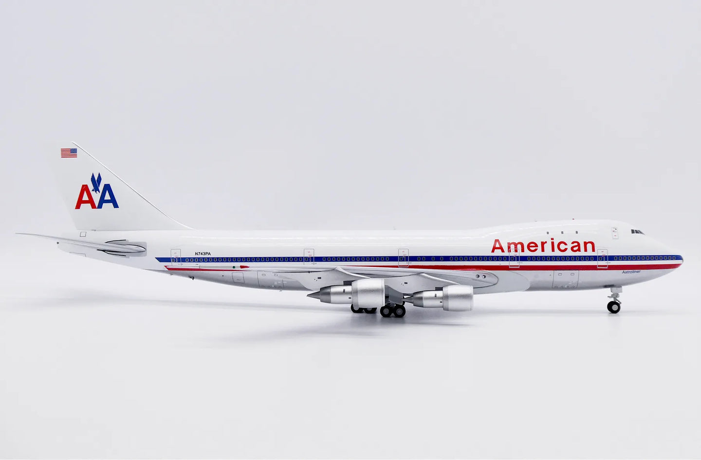 JC WINGS B747-100 AMERICAN AIRLINES "WHITE POLISHED" REG: N743PA