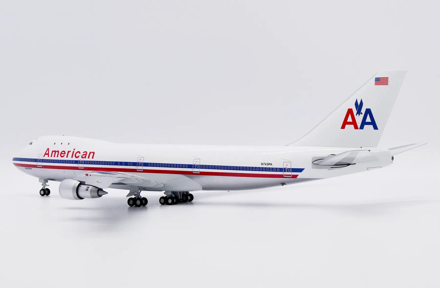 JC WINGS B747-100 AMERICAN AIRLINES "WHITE POLISHED" REG: N743PA