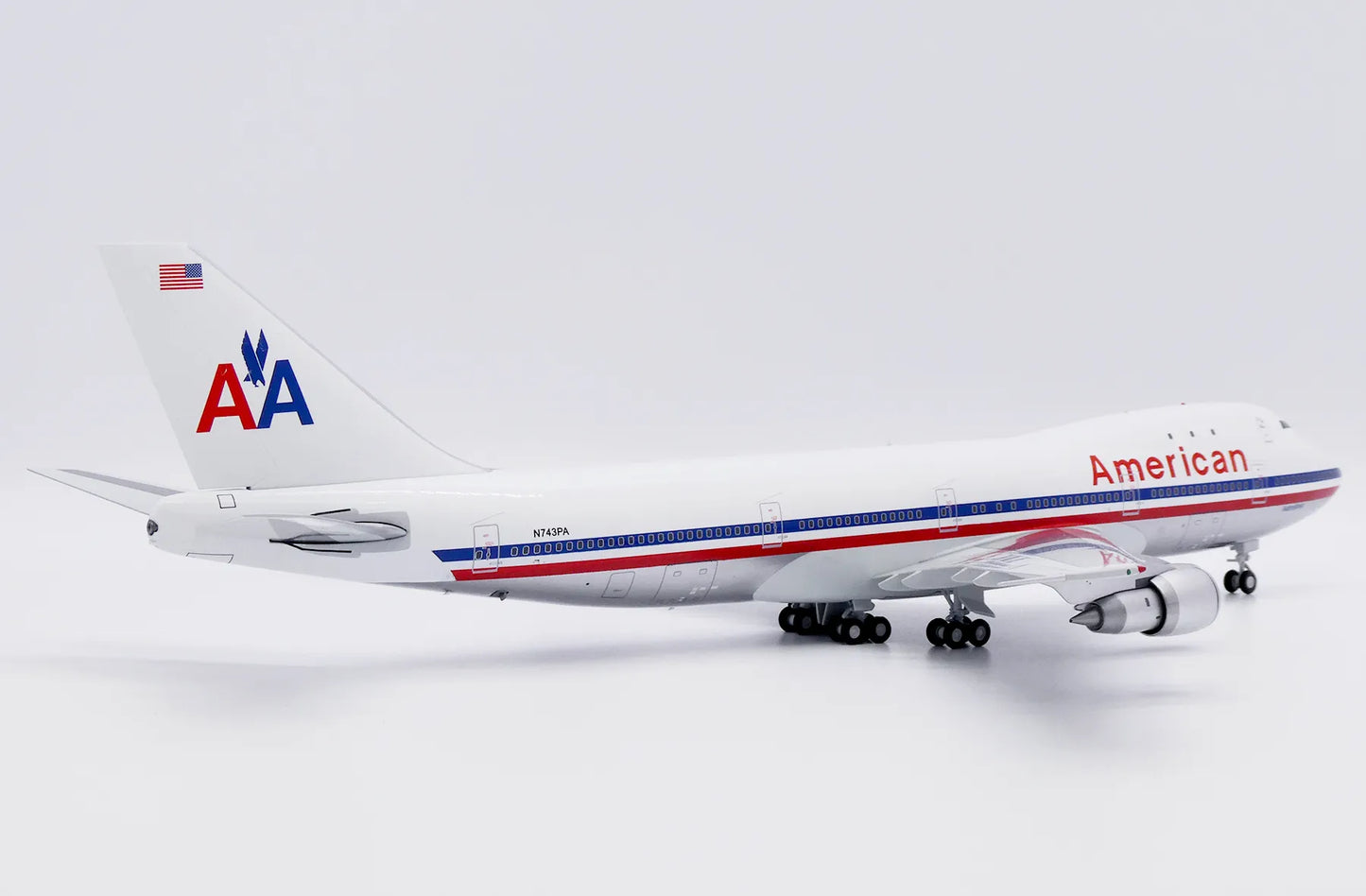 JC WINGS B747-100 AMERICAN AIRLINES "WHITE POLISHED" REG: N743PA