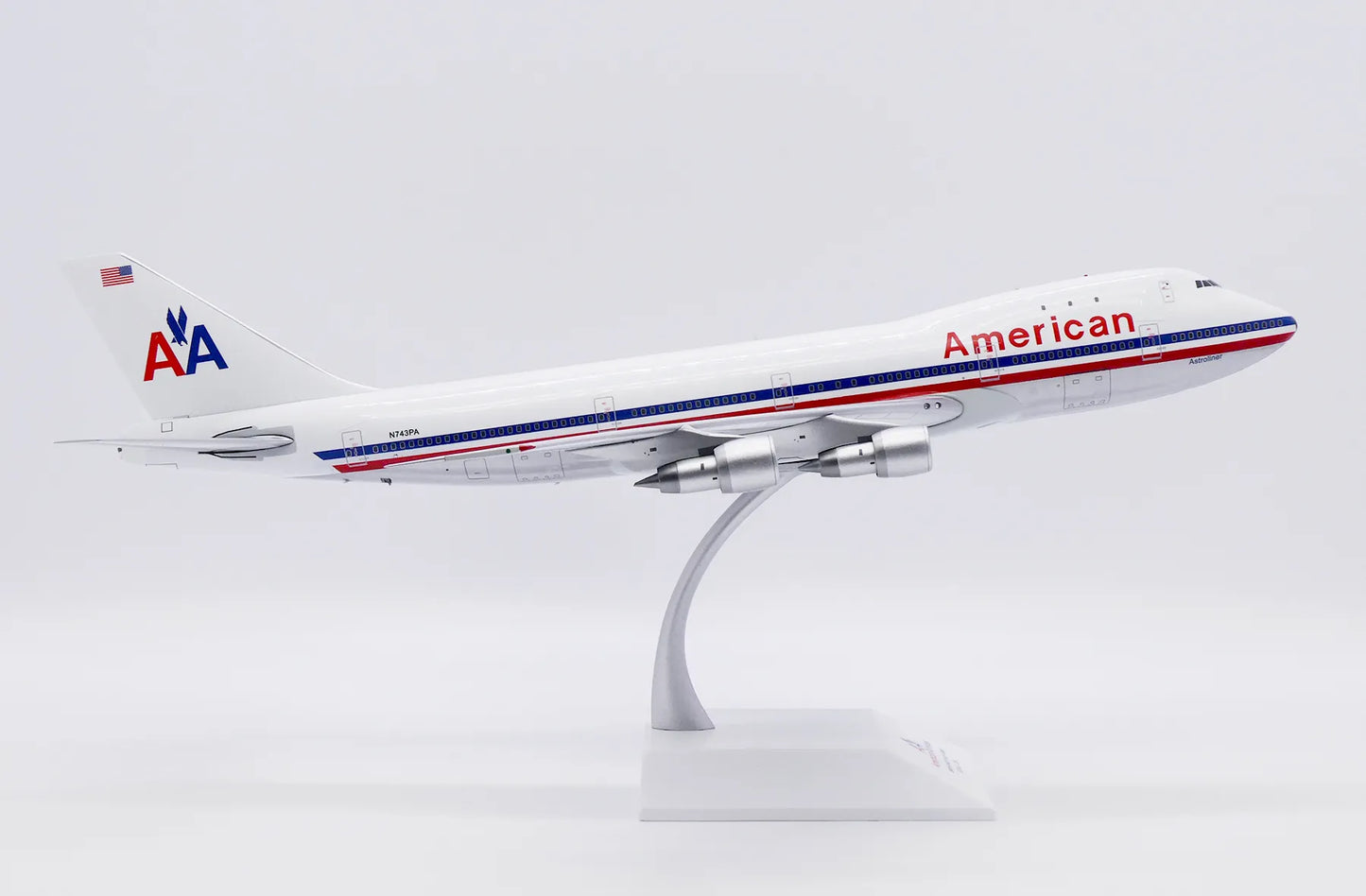 JC WINGS B747-100 AMERICAN AIRLINES "WHITE POLISHED" REG: N743PA