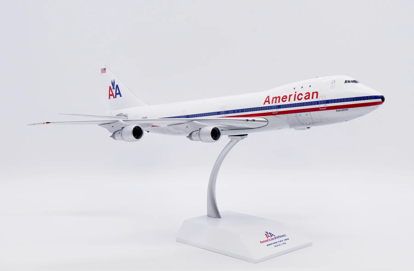 JC WINGS B747-100 AMERICAN AIRLINES "WHITE POLISHED" REG: N743PA