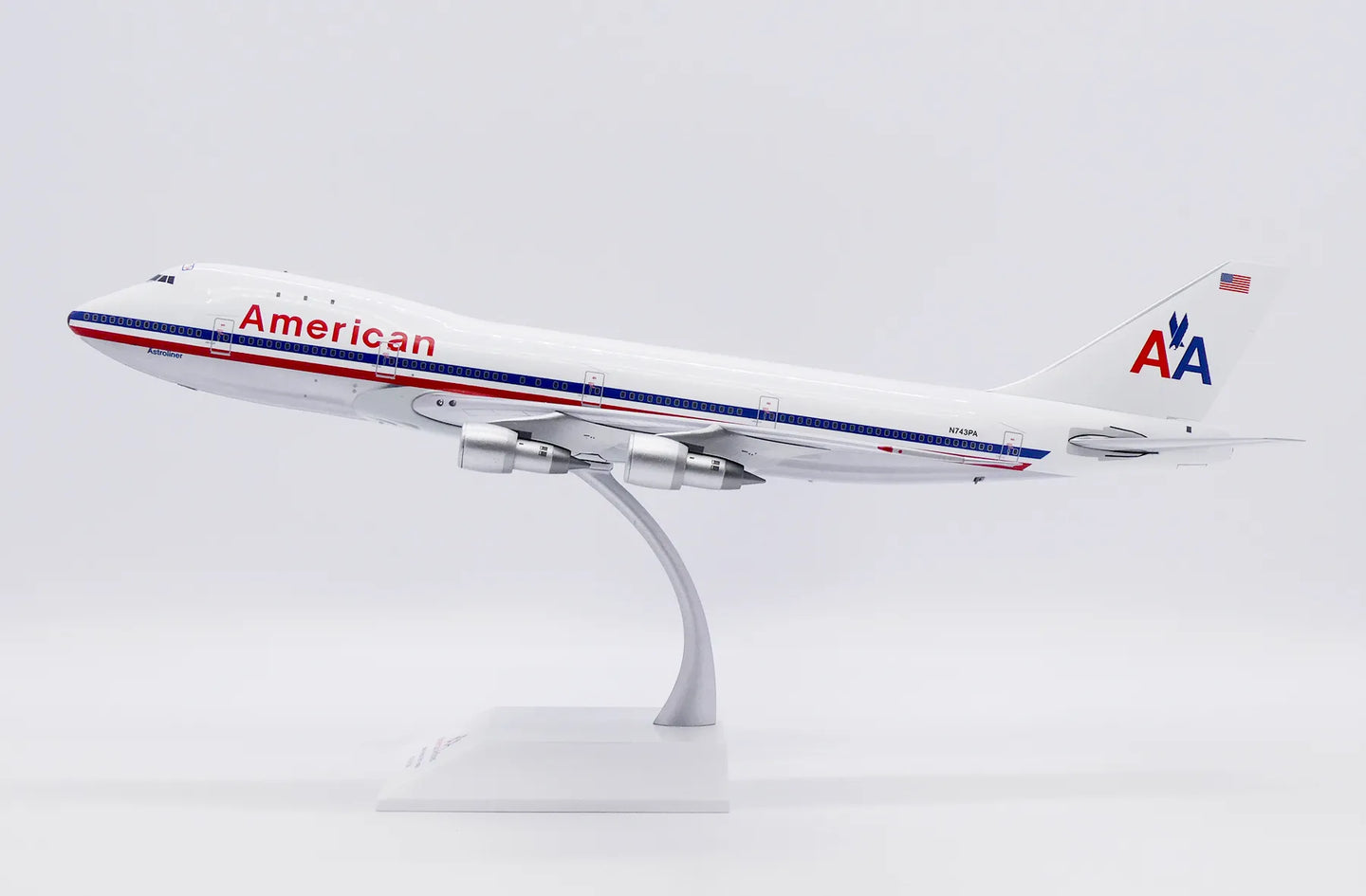 JC WINGS B747-100 AMERICAN AIRLINES "WHITE POLISHED" REG: N743PA