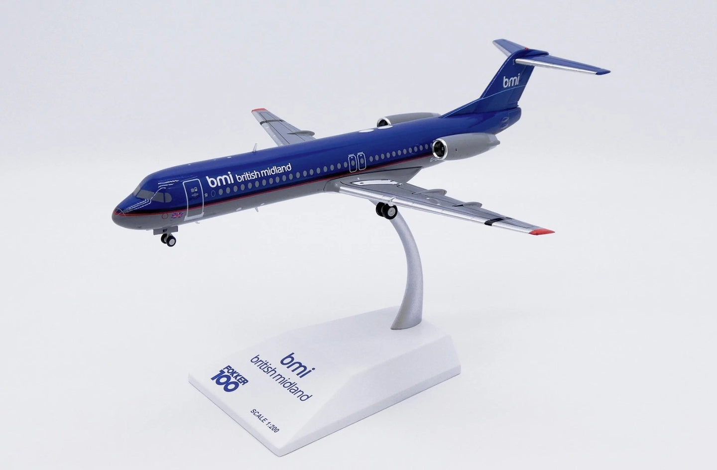 JCWINGS FOKKER 100 BRITISH MIDLAND REG: G-BXWF