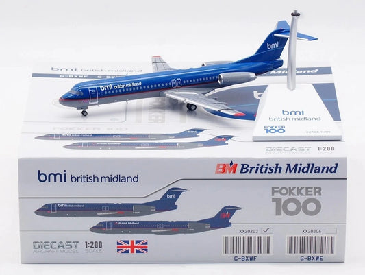 JCWINGS FOKKER 100 BRITISH MIDLAND REG: G-BXWF