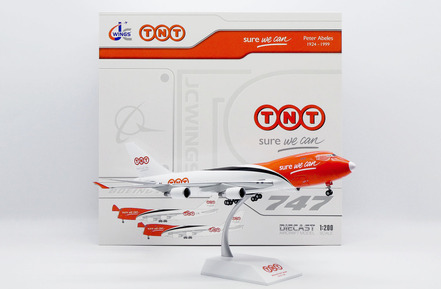 JC WINGS B747-400F TNT "WHITE NOSE" (INTERACTIVE SERIES) REG: OO-THA