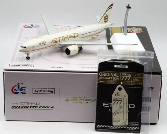 JC WINGS B777-200LR ETIHAD AIRWAYS REG: A6-LRB (LIMITED EDITION AVIATION TAG)