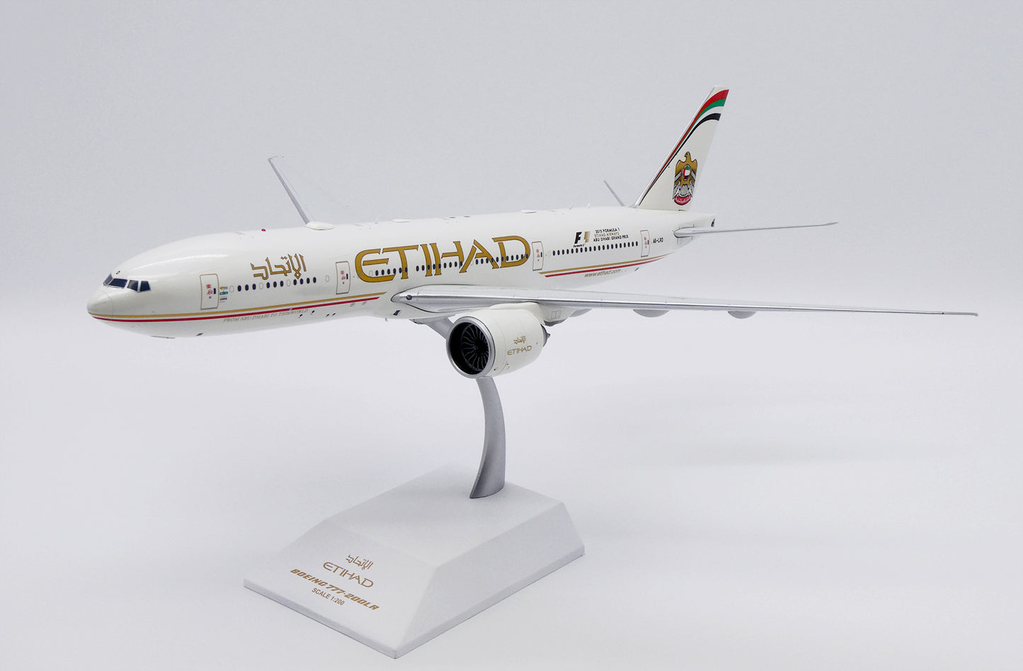 JC WINGS B777-200LR ETIHAD AIRWAYS 2015 "FORMULA 1" REG: A6-LRD