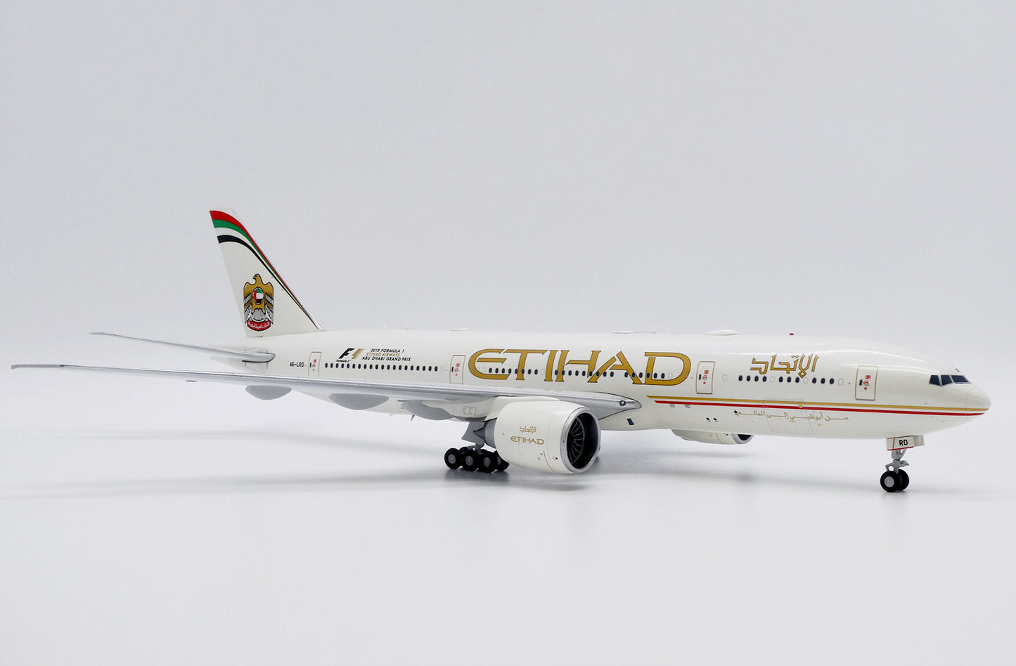 JC WINGS B777-200LR ETIHAD AIRWAYS 2015 "FORMULA 1" REG: A6-LRD
