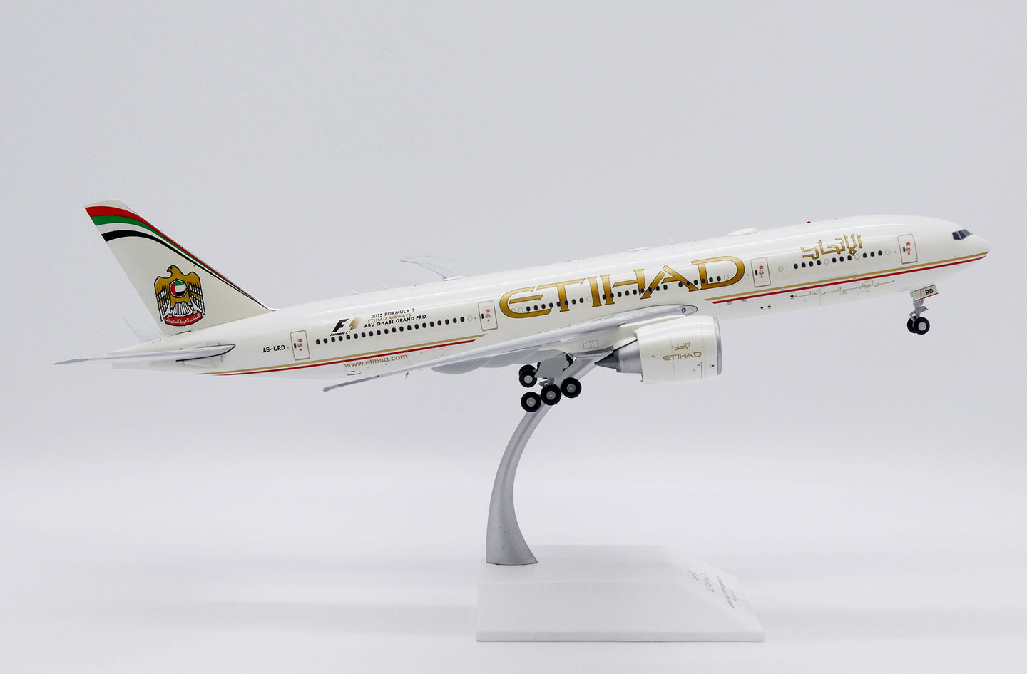 JC WINGS B777-200LR ETIHAD AIRWAYS 2015 "FORMULA 1" REG: A6-LRD