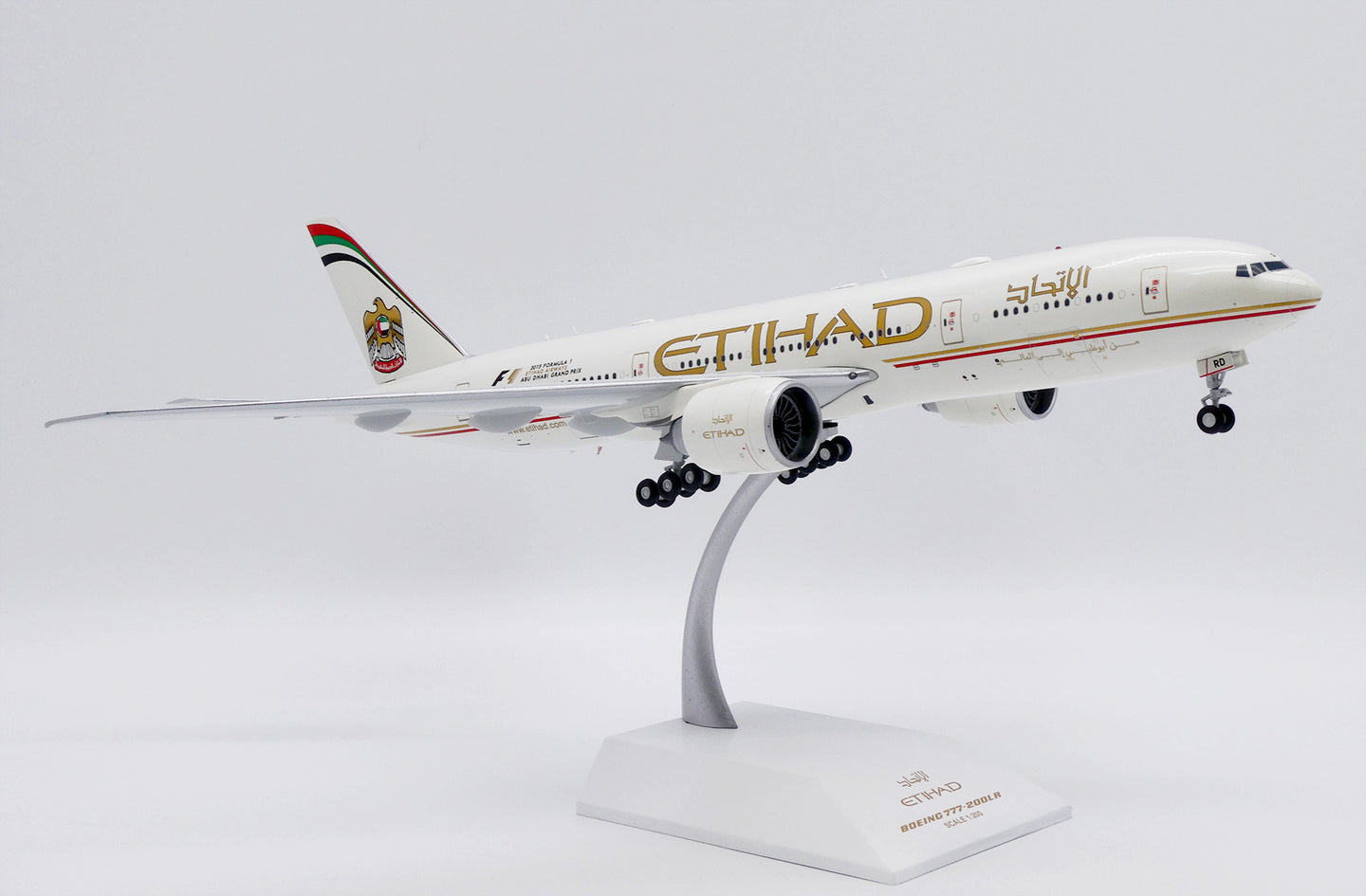 JC WINGS B777-200LR ETIHAD AIRWAYS 2015 "FORMULA 1" REG: A6-LRD
