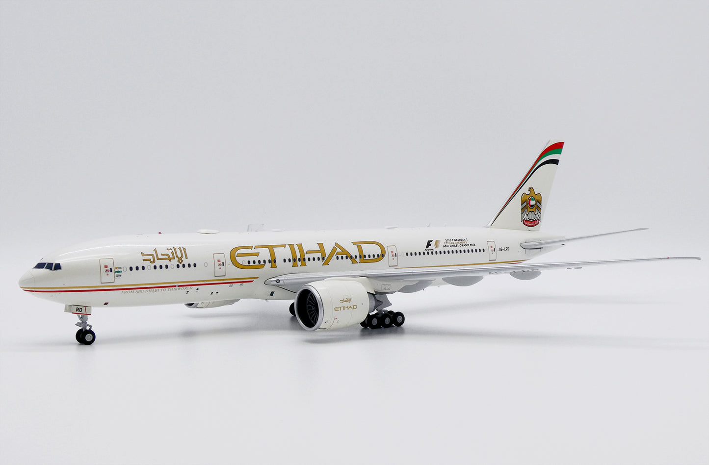 JC WINGS B777-200LR ETIHAD AIRWAYS 2015 "FORMULA 1" REG: A6-LRD