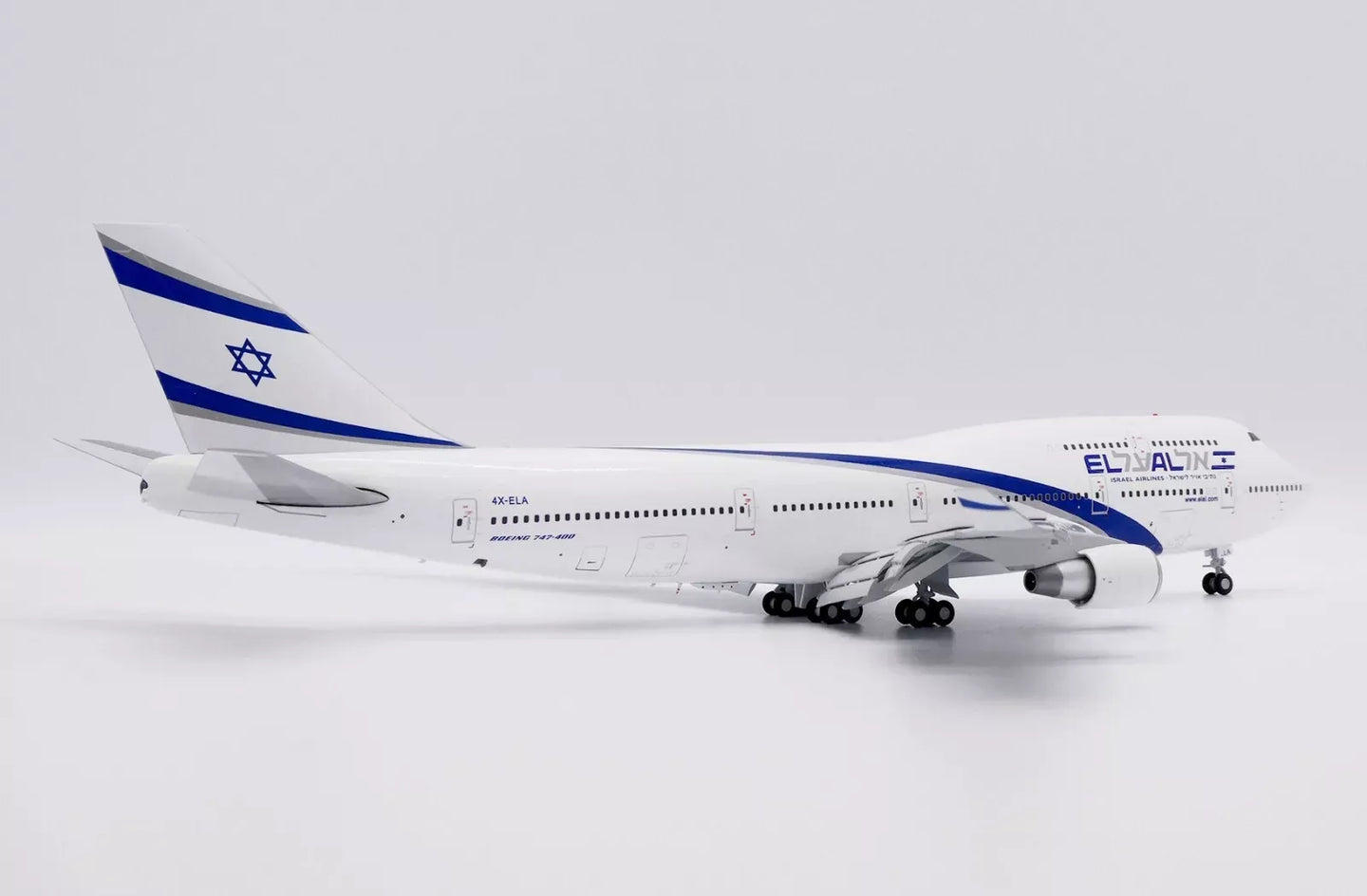 JC WINGS B747-400 EL AL ISRAEL AIRLINES REG: 4X-ELA (FLAPS DOWN)