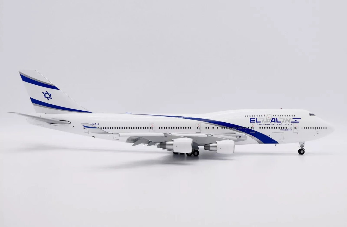 JC WINGS B747-400 EL AL ISRAEL AIRLINES REG: 4X-ELA (FLAPS DOWN)