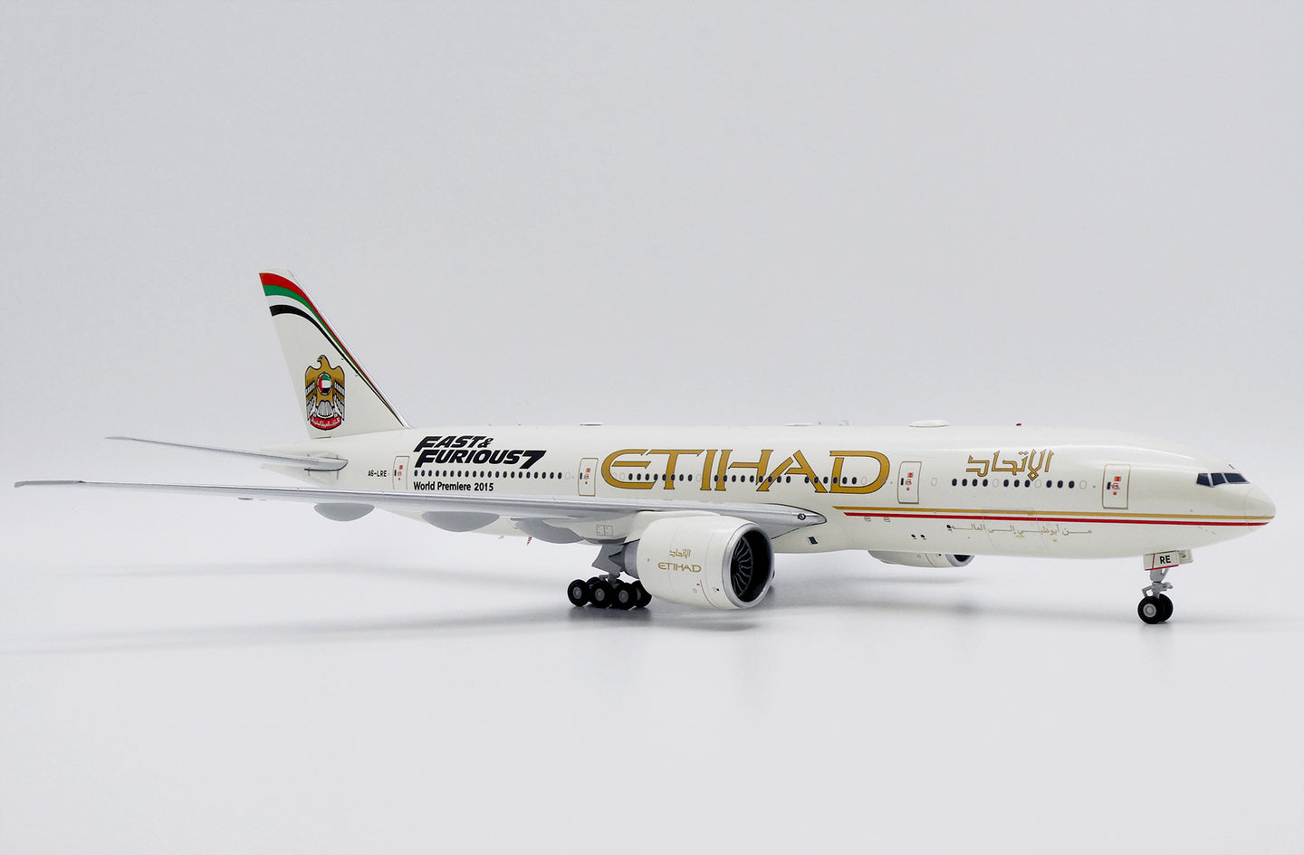 JC WINGS B777-200LR ETIHAD AIRWAYS "FAST AND FURIOUS 7" REG: A6-LRE