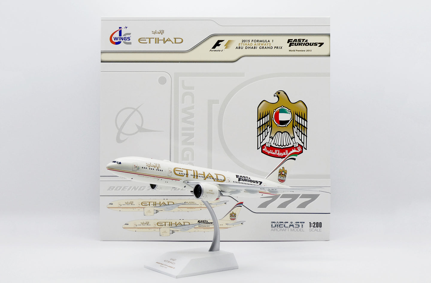 JC WINGS B777-200LR ETIHAD AIRWAYS "FAST AND FURIOUS 7" REG: A6-LRE