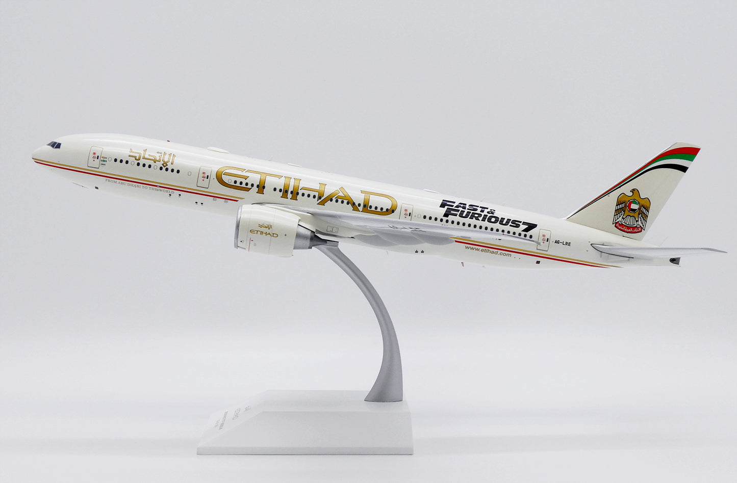 JC WINGS B777-200LR ETIHAD AIRWAYS "FAST AND FURIOUS 7" REG: A6-LRE