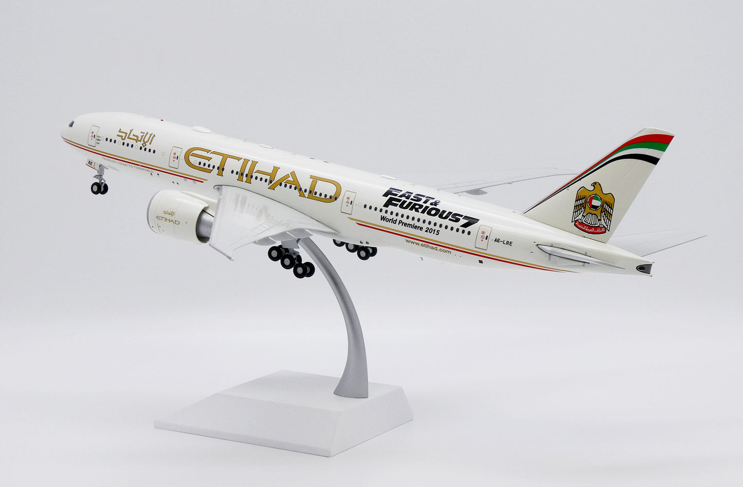 JC WINGS B777-200LR ETIHAD AIRWAYS "FAST AND FURIOUS 7" REG: A6-LRE