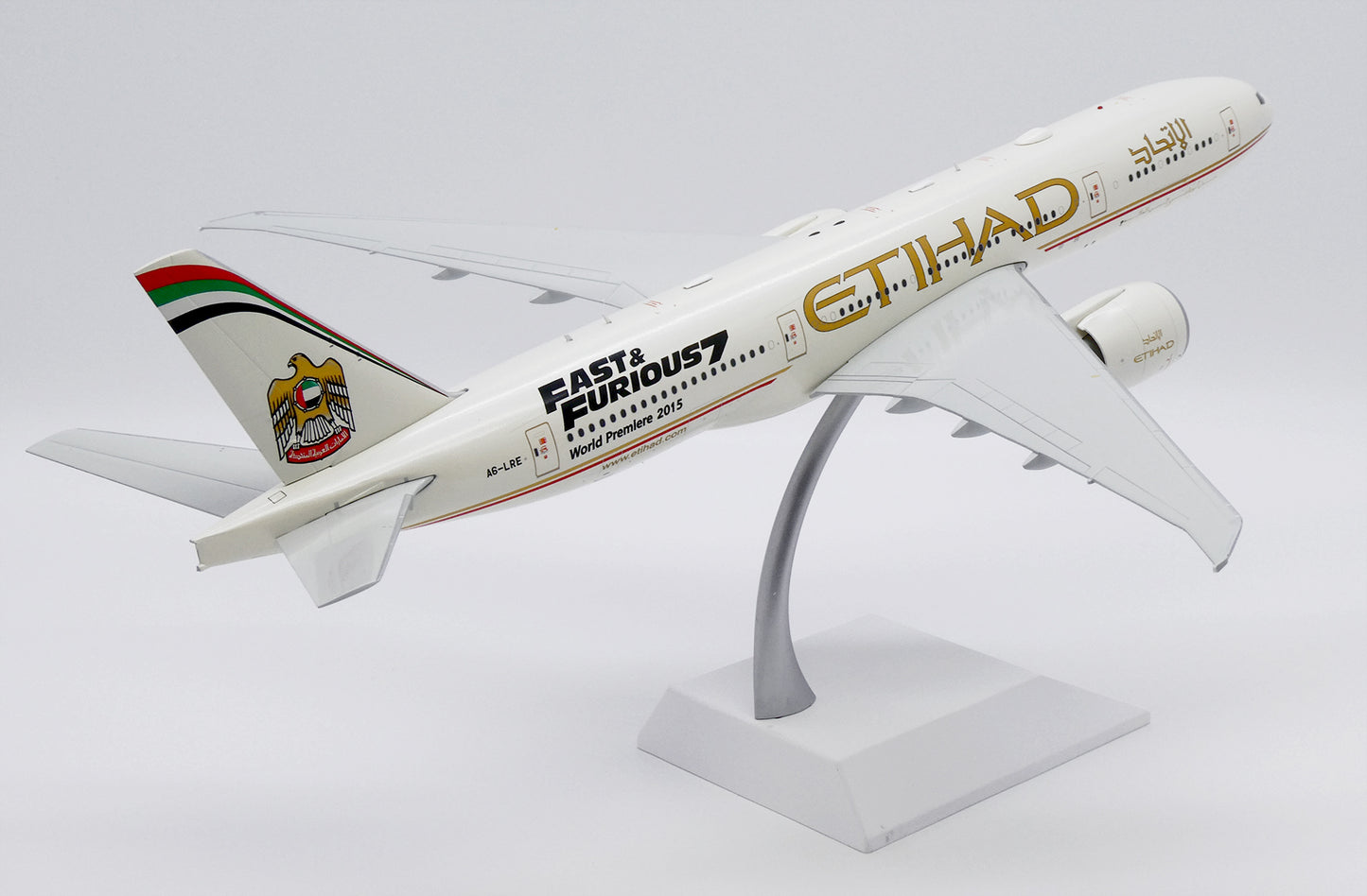 JC WINGS B777-200LR ETIHAD AIRWAYS "FAST AND FURIOUS 7" REG: A6-LRE