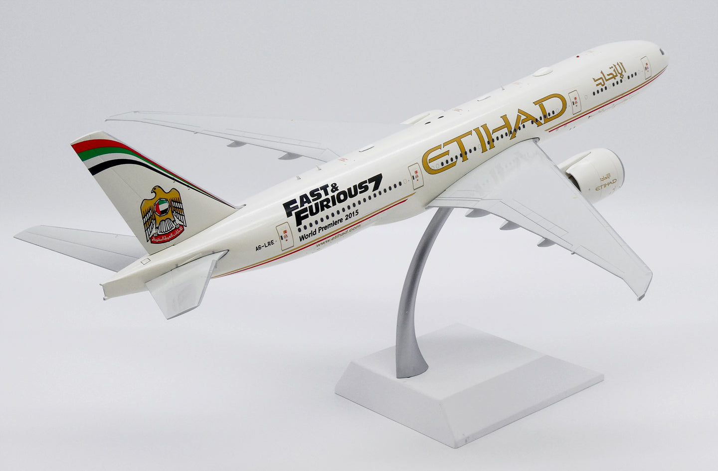 JC WINGS B777-200LR ETIHAD AIRWAYS "FAST AND FURIOUS 7" REG: A6-LRE